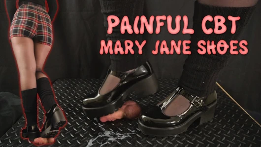 Mary Jane ayakkabılı ağrılı cbt - çizme, ayakkabıyla muamele, taşak ezme, cbt, çiğneme, çiğneme, ezme, ezme, ezme