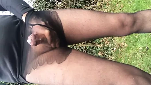 Siyah külotlu çorap boşalması