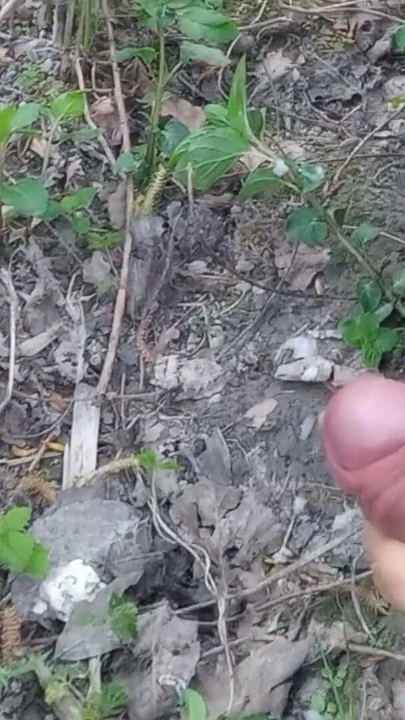 Cock exposed through the pants fly, this cute gay boy, humping, precuming, cumming, cleaning sperm on dick outdoors… | Clip 1