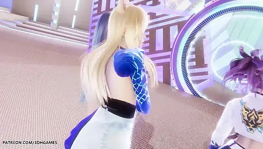 Mmd kpop iblis avcıları - huntrx - altın ahri akali kaisa seksi striptiz league of legends hentai sansürsüz 4k 60 fps