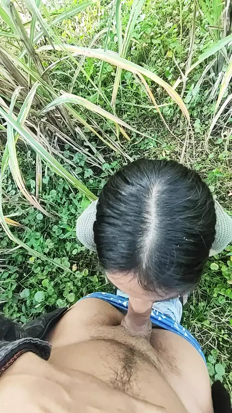 My stepsister gives me a blowjob outdoors in the river and in the forest.- She gives me several blowjobs with love and ends up fucking on all fours