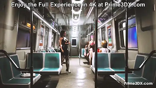 Futa chick birkaç durak sonra boşalıyor! Prime3DX'te animasyon