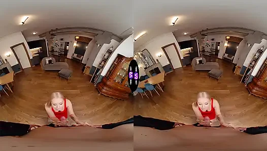 Sara Bork kirayı ağzıyla ödüyor ve yüzüne boşaltıyor - teenmegaworld