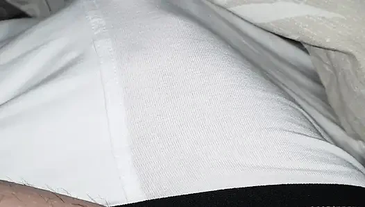 Horny Step Mom hand slip under step son underwear making him a handjob to his big dick