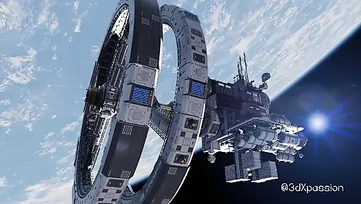 Nexus 3 Orbit Meta. Seksi sarışınla uzay istasyonunda 3 boyutlu animasyon sikişi