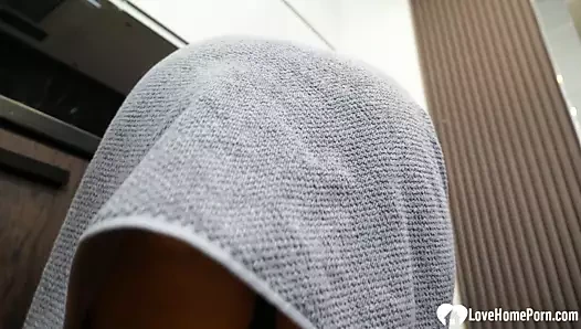 ev hanımı oral seks içinde the mutfak