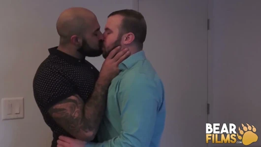 BEARFILMS Hairy bear Atlas Grant barebacks tattooed bottom