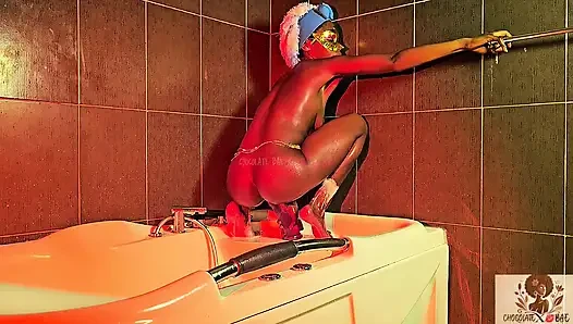 Çok Edepsiz Bir Sürtüğüm!! Jaccuzzi Jetlerinin Boşalana Kadar Amımı Sikmesine Izin Verdim!!