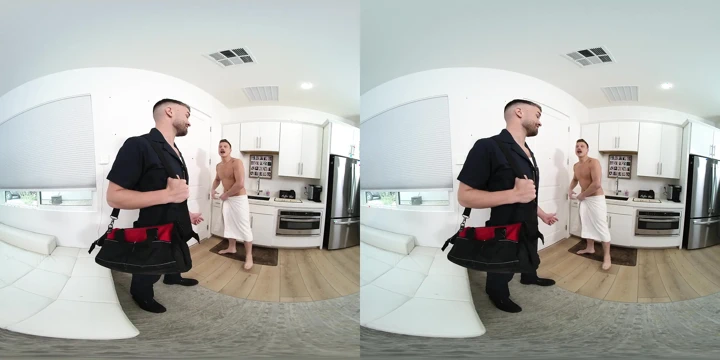 Tesisatçı Logan Aarons'ın sızdıran borularını büyük yarağıyla düzeltiyor