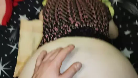 lanet benim karım içinde ona yuvarlak göt ile benim büyük dick