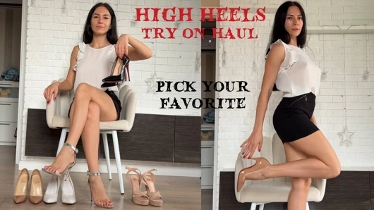 Kadın egemenliği yüksek topuklu ayakkabılar deniyor - favorini seç ama umurumda değil