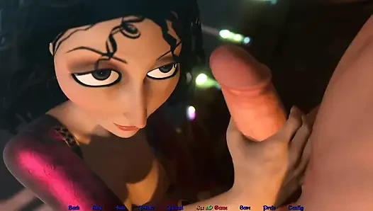 Uzun kıvırcık saçlı anal