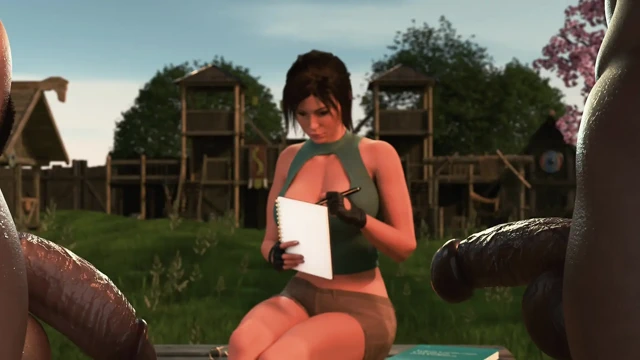 Lara Croft ile kabile yollarını öğreniyor (simülatör 3D)