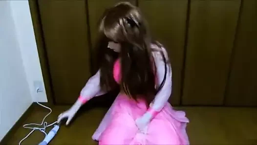 Kigurumi tek parça streç giysi titreşimli