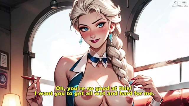Elsa de frozen fazendo hentai joi punheta rehberliğinde