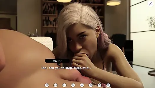 Uçucu bir evlilik 5 Victor Felicia ile konuşurken kaltağının yüzüne boşalıyor. Adam fotoğraf çekimi sırasında Felicia'nın götüne dokunuyor