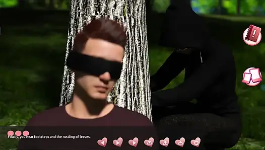 Ateşlilere yardım ediyorum #4 - Johanne bir ağaca bağlı olarak uyandı ve... Ona sakso çekiyor... Belle ve Stacy birbirleriyle oynamış.