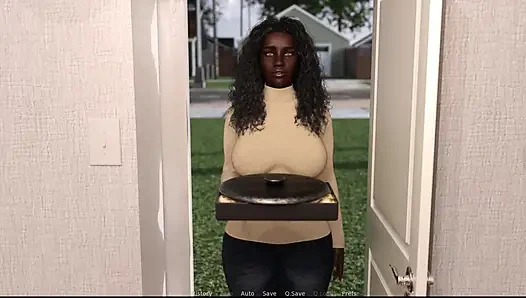 Çikolatalı pişirme 1 iri güzel kadınla bir şehre taşındı