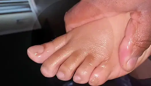 Antonique beden 11 ayak çıplak ayak parmaklarıyla ilk ayakla muamele