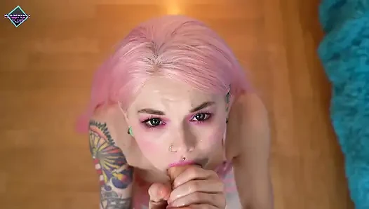 Slopy üvey baba kız ve büyük yüze boşalma