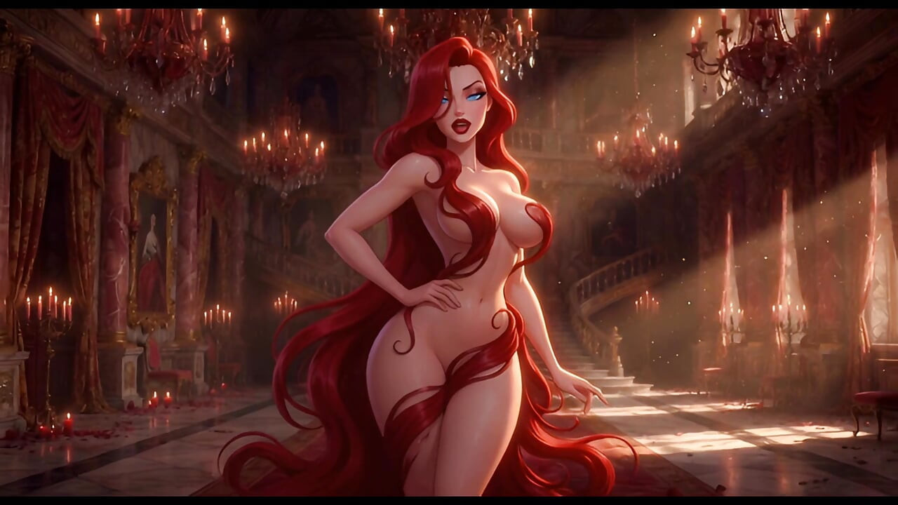Liora Crimson The Crimson Veil Palace of Shadows Artistic Nude Puzzle Adventure