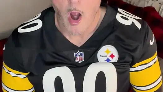 Futbol hayranı baba boşalma ile