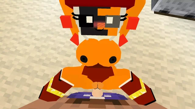 Minecraft jenny mod fapcraft: fazclaire's night fnaf clipsy adlı uçan bir animatronikle sikişiyor