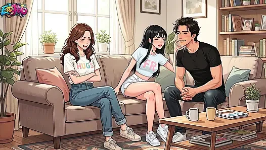 Kız Arkadaşımın Kız Kardeşiyle (19) Hentai Anime Izlerken Onunla Yattım