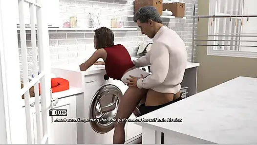 Yaşamaya değer bir hayat _ oyun - rol yapma - koca arkadaş çamaşır odasında karısını kocasının önünde sikiyor