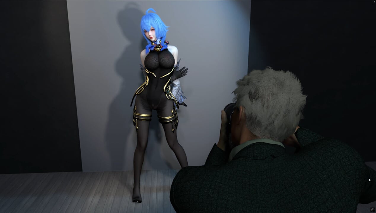 Model ve üvey kız fotoğraf çekiyor