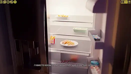 Zevkim 10: Julian Julia'nın amını parmaklarken adını mutfak göğüslerini inletirken izliyor