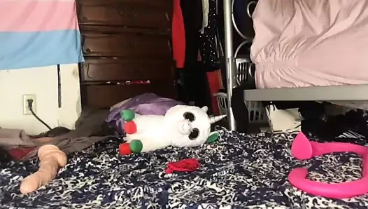 Shemale Gaping Asshole Devouring Monster Dildo