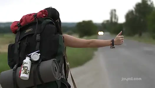 Joymii - adam karısını bu ateşli otostopçu tarafından aldatıyor