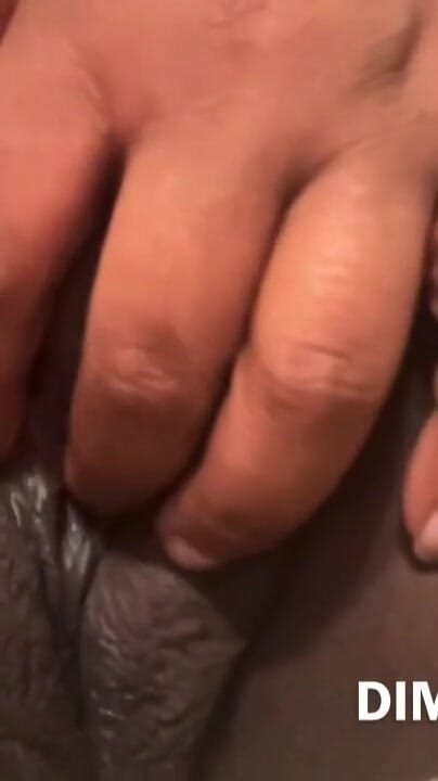 DIMPLES126 - EBONY BBW PLAYS WITH PUSSY AND LOVER'S CONDOM | Clip 1