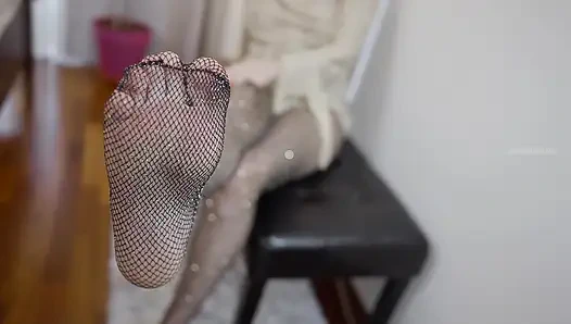 Ayak ve naylon sikiş 3