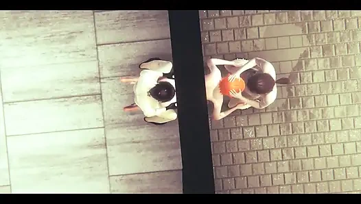 Ben ten hentai - gwen hardsex ile üçlü seks - Japon Asyalı manga anime film oyunu porno