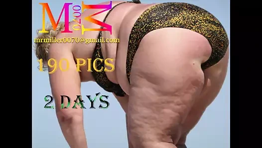 Sulu bbw ve ssbbw üzerinde the plaj dev göğüsler ve dev göt