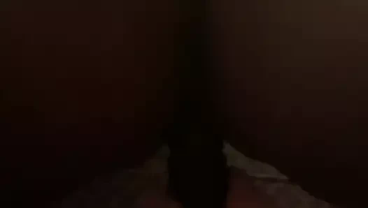 Irklar arası çift yeni oyuncakla oynuyor