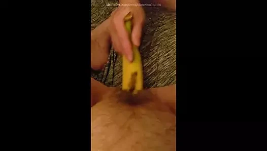 Hayran muz kullanma isteği sert orgazmla bitiyor