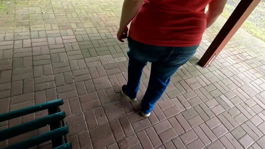Naked boobs banging in jeans