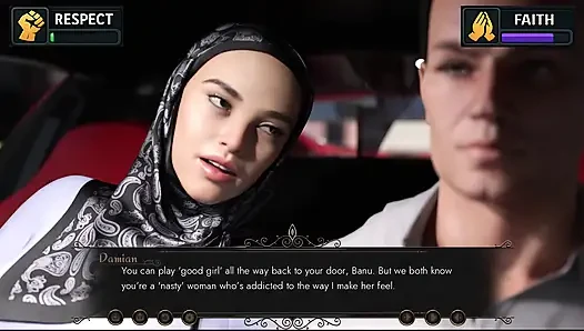 Batıda Banu 9 Banu Dexter tarafından sikiliyor ve Damians'ın yarağını emiyor