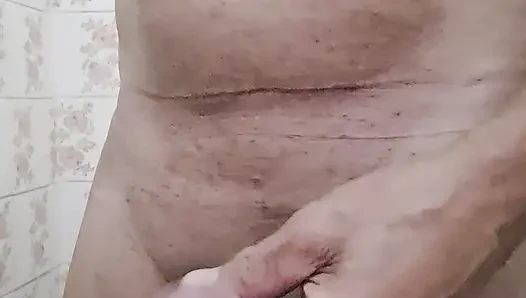 Piercingsiz küçük elle muamele ve boşalma