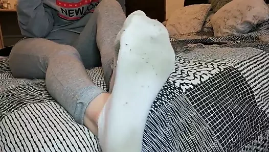 Sweetsoles kokmuş beyaz spor çorapları.