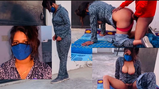 Karımı çatıya çıkardım ve onu iyice siktim