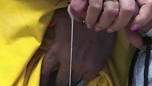 Girl Caught In Public Bus While She Stroking Stranger's Cock Until Ejaculation