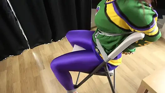 Latina in: Hockey Team Member Taped up to a Chair and Tape Gagged! (4k)