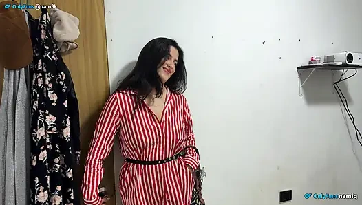 Woman is cactar crying through vagina