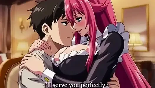 Sexy 3D Anime Maid gives her master  unforgettable pleasure