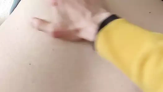 Şişman beyaz iri güzel kadının götü