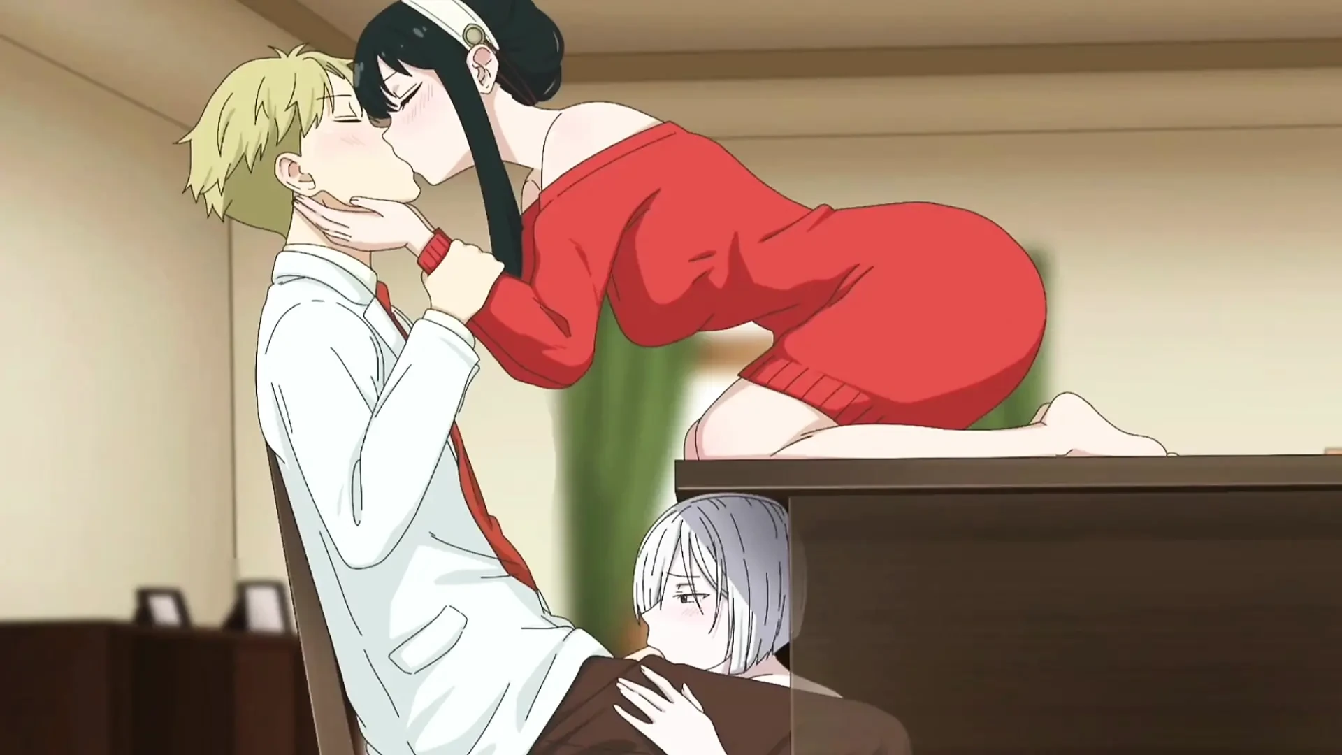 Fiona x Loid x Yor Threesome Sex At Work ( UNCENSORED )